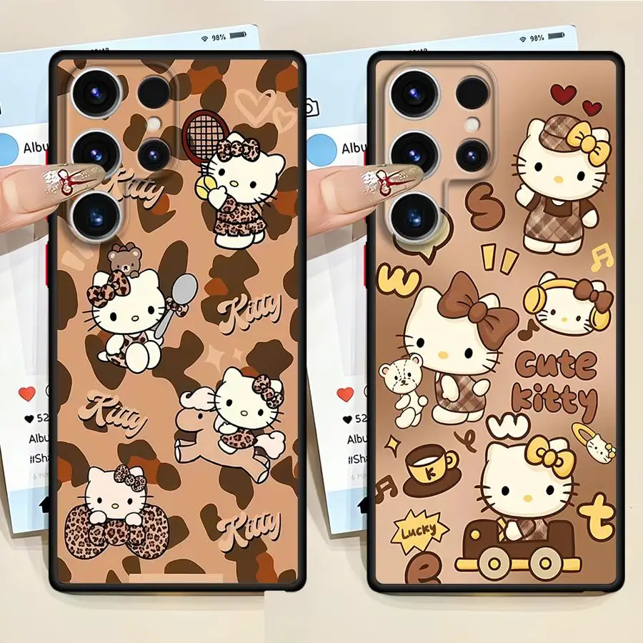 

Мягкий чехол для телефона Samsung Galaxy S9 S20 S8 S23 Ultra Note 20 10 S25 S24 S22 Plus S21 FE Cute Sanrio Hello Kitty