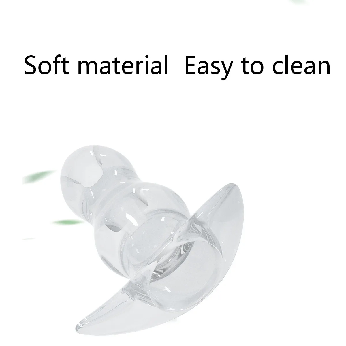 قابس شرجي مجوف شفاف لتنظيف حقنة شرجية، قابس مؤخرة من السيليكون يمكن ارتداؤه مع تصميم مانع للتسرب، موسع نفق مرن ناعم i #3