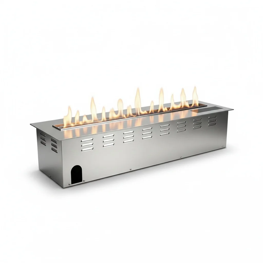 Bioethanol Burner, 304 Grade Stainless Steel Built-In Fireplace, Smart App Control, 3mm Insert Ethanol Fireplace for Home Garden