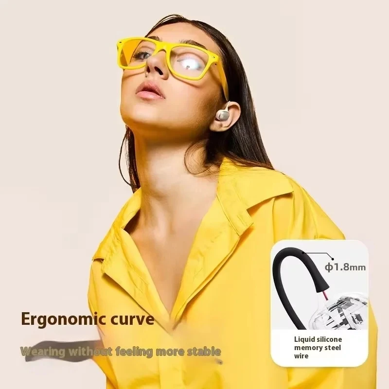 MIFO FiiTii Z Wireless Earphones Hanging Ear Earbuds Bone Conduction Noise Reduction Bluetooth 5.4 IPX5 Waterproof Headset