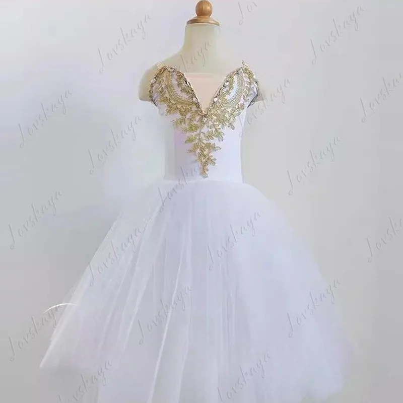 

Новый танцевальный костюм в стиле принцессы, детский и женский балетный танцевальный костюм с короткими рукавами, тренировочный костюм для девочек, балетный костюм