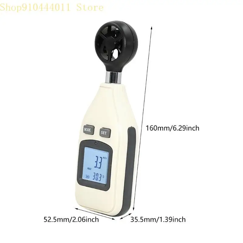 

28GF High Accuracy GM816A Mini Anemometer Wind & Temperature Meter for Outdoor activity Supports Multiple Unit Conversions