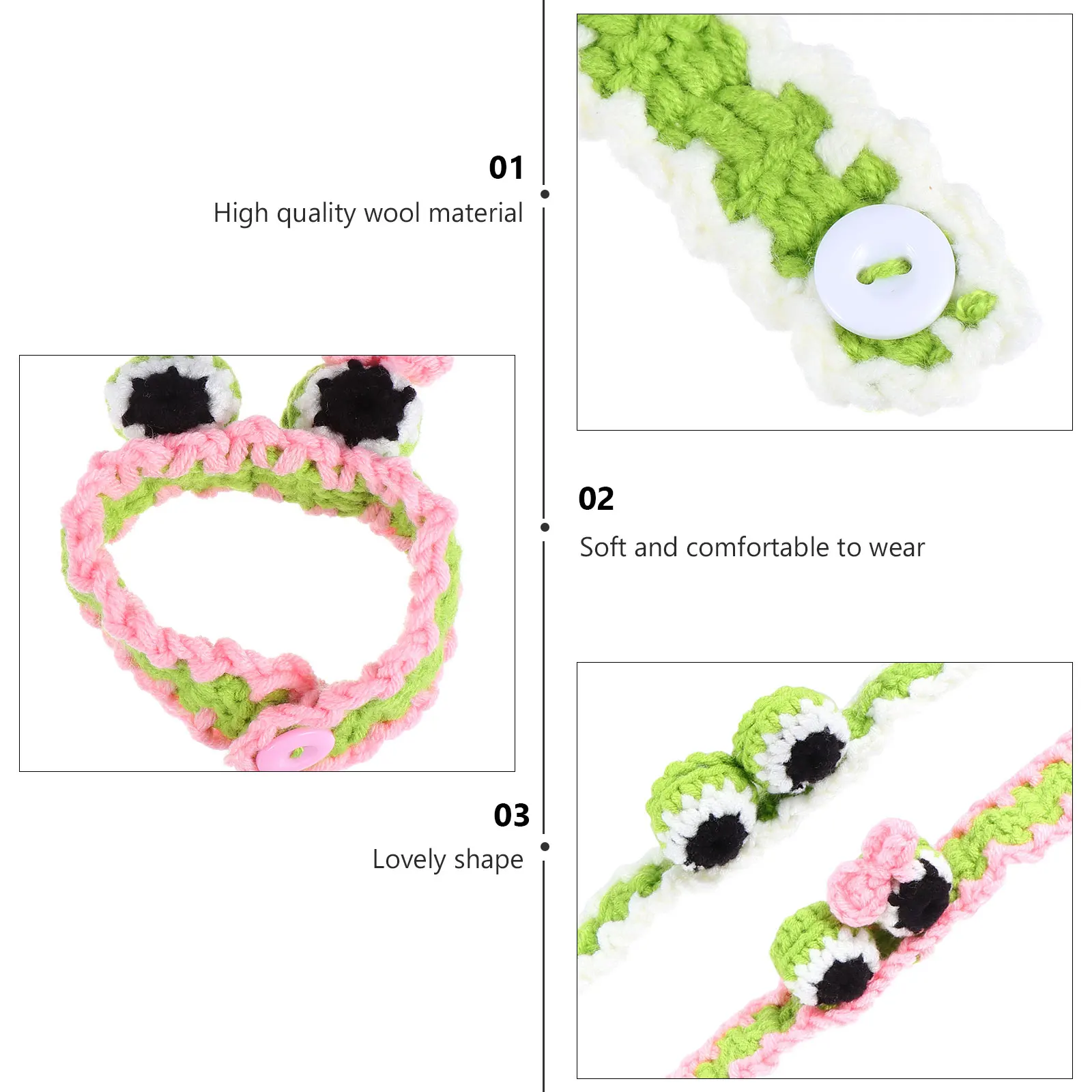 

2 Pcs Baby Yarn Bracelet Knitting Wool Animal Slap Bracelets for Kids Lovely Toddler