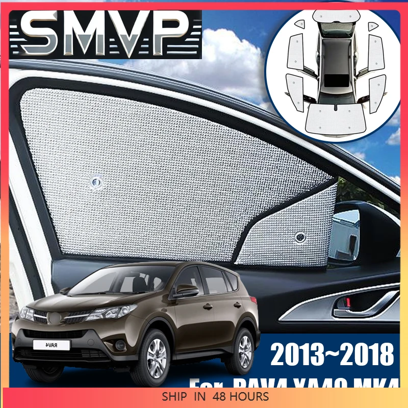 

New For Toyota Rav4 XA40 Accessories MK4 2013~2018 Car Sunscreen Sunshades Windshield Anti-UV Visor Sun Blind Cover Interior Par