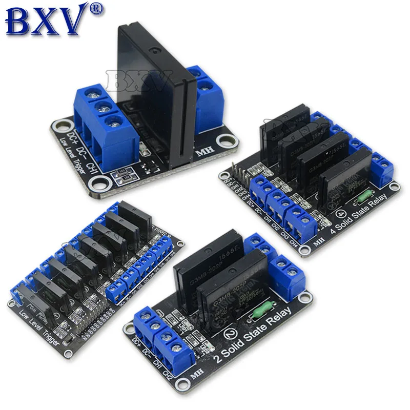 5V DC Relay Module 1/2/4/8 Channel Solid State Low Level G3MB-202P Relay SSR AVR DSP For Arduino Diy Kit