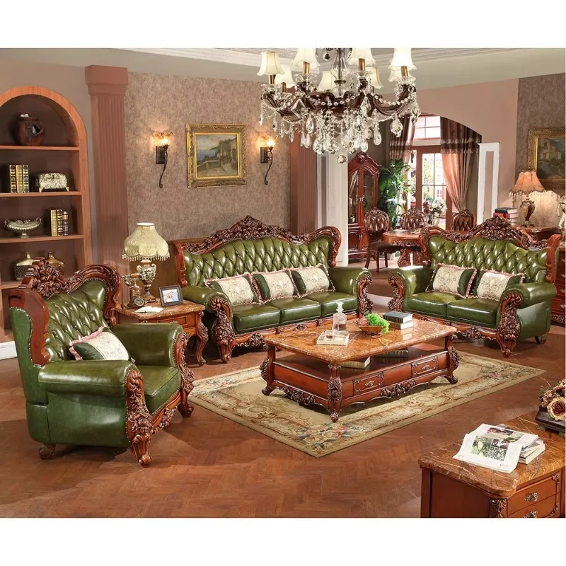 Sofa Set Furniture Living Room Leather Recliner Sofa with Coffee Table