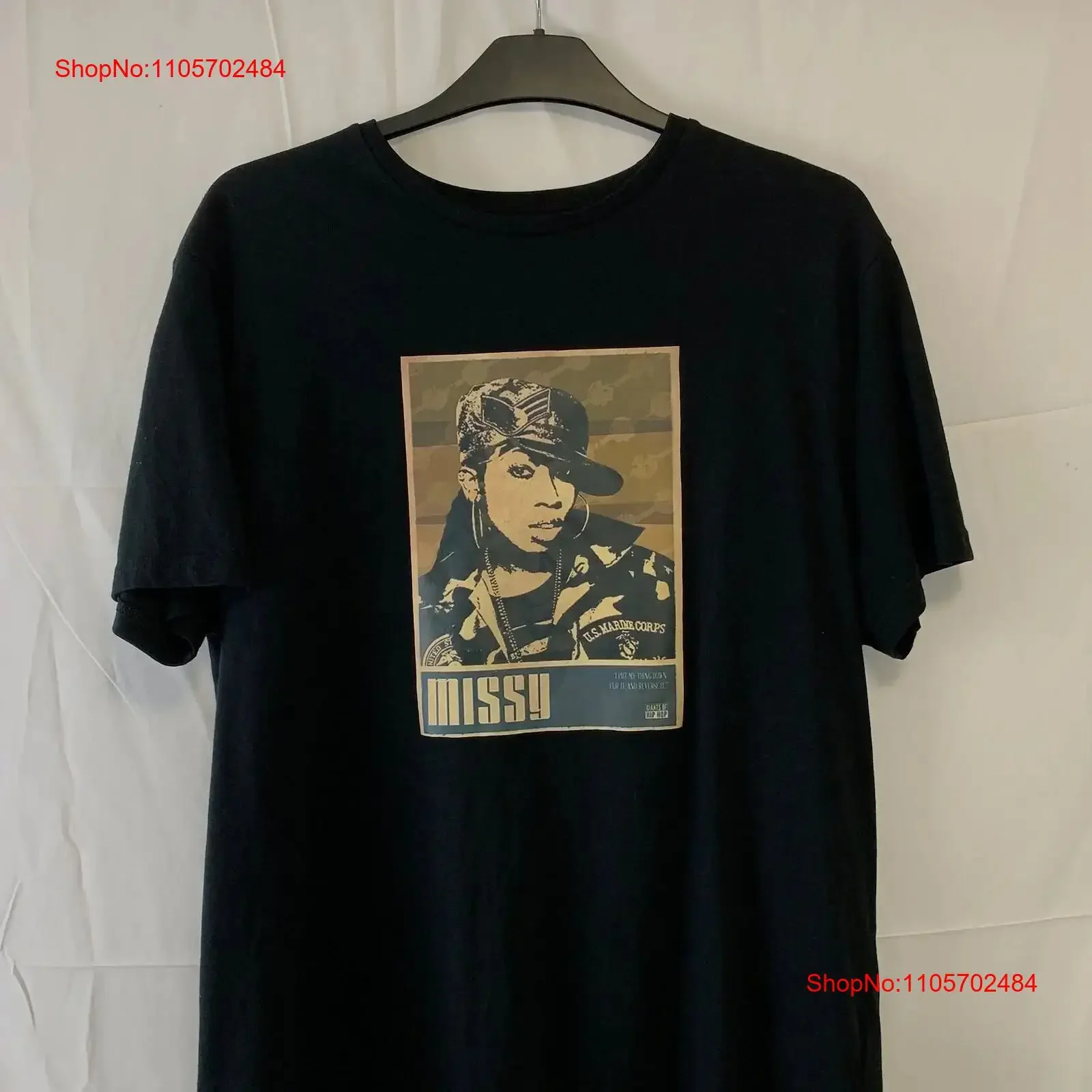 Missy Elliot T Shirt vintage Washed Soft fashion streetwear designer clothes Stylish graphic homme Top For Everyday Wear