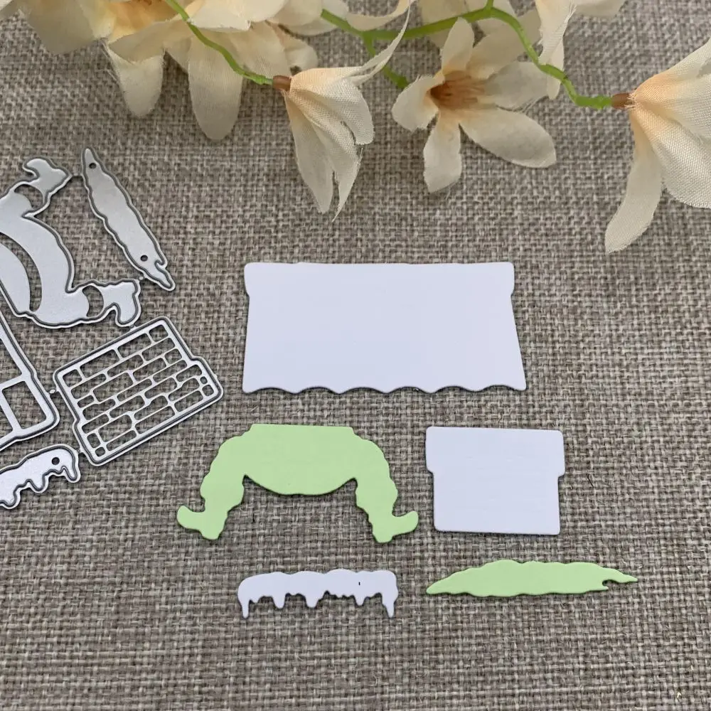 

Christmas House Santa Claus Metal Cutting Dies Stencils For DIY Scrapbooking Decorative Handcraft Die Cutting Template Mold