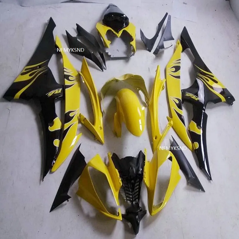 

Nn-Injection mold Fairing kit for YAMAHA YZFR6 08 09 10 12 13 YZF R6 2008 2012 2013 2014 ABS yellow & black Fairings set