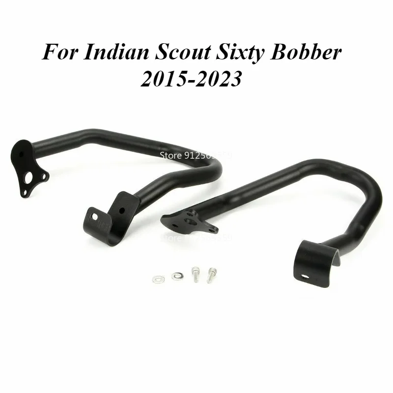 For Indian Scout Sixty Bobber 2015-2023 Motorcycle Engine Guard Highway Crash Bar Bumper Falling Protector Bracket Kits