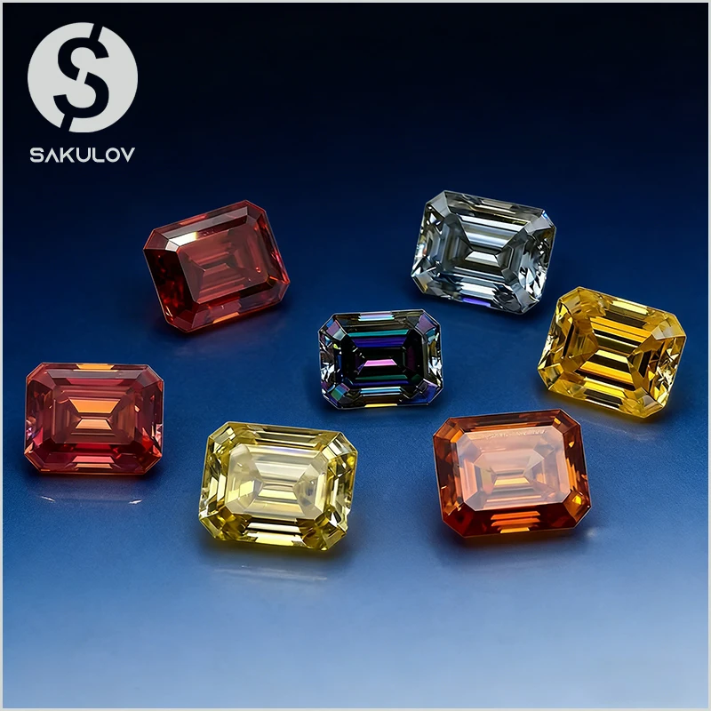 

Высококачественные цветные муассаниты изумрудной огранки 0.5-5.0 карата VVS1, свободные камни с сертификатом GRA, проходят тест на алмазном тестере, для изготовления ювелирных изделий