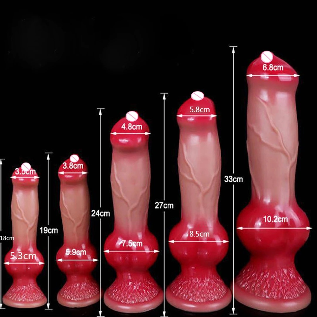 Huge animal/dog shaped dildo realistic penis with suction cup big anal plug giant monster penis adult supplies for men and women