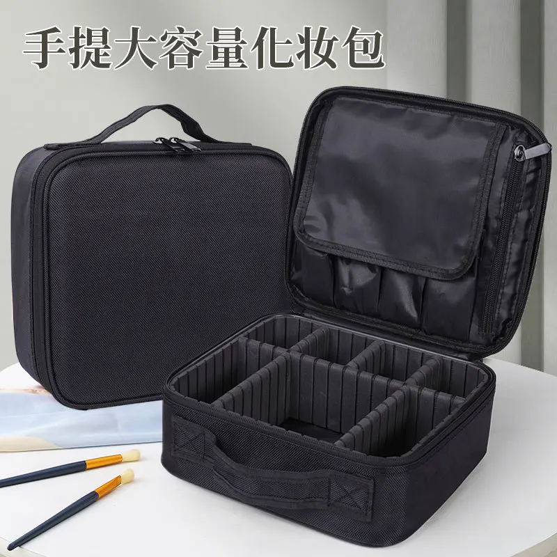 

Large Capacity Cosmetic Bag Handheld Portable Eva Shockproof Partition Cosmetic Bag Wash Storage Bag