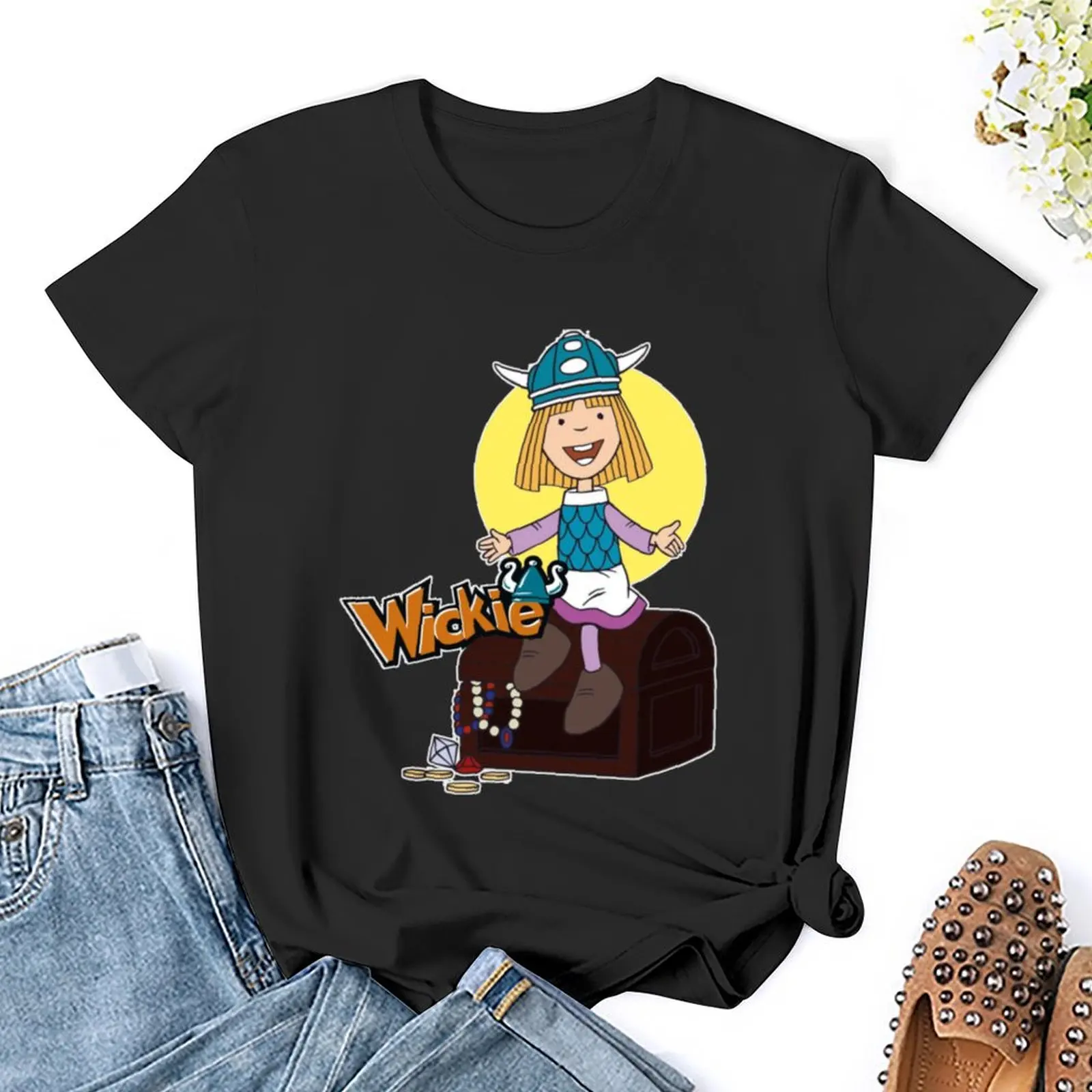 Wickie and the strong men trova tesoro, t-shirt serie asciugatura rapida vestiti estetici vestiti per donna