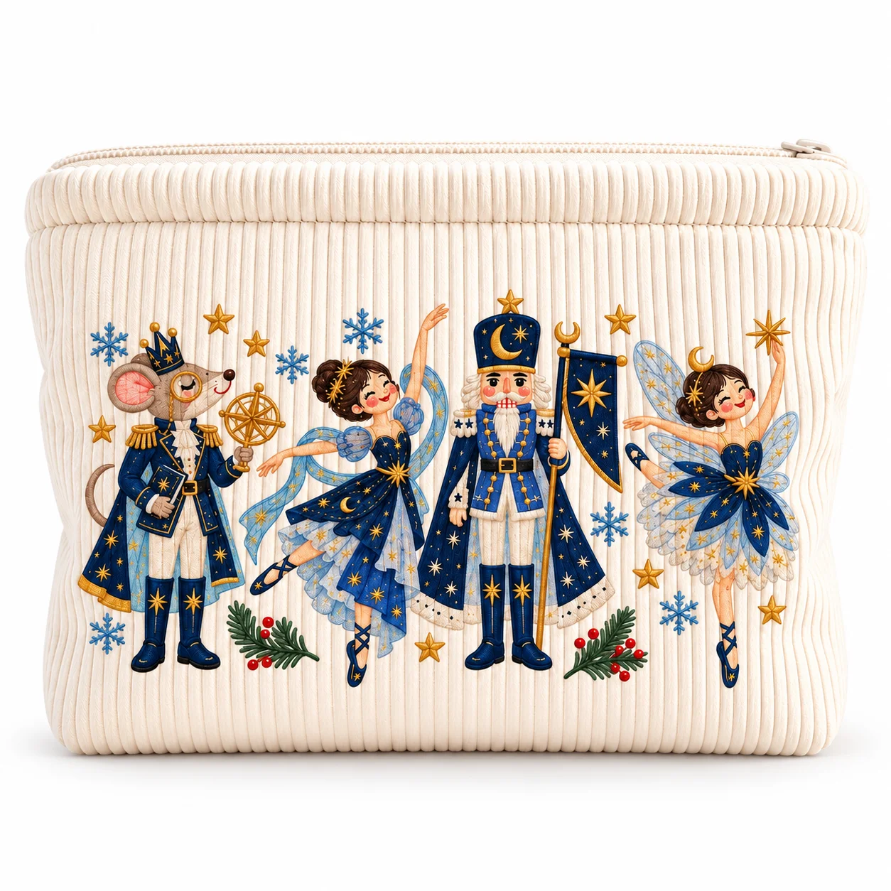 Printed Cosmetic Bag Cute Nutcracker Pattern Makeup Pouch Women Travel Toiletry Organizer Cosmetic Bag Storage Pouch Makeup Bag