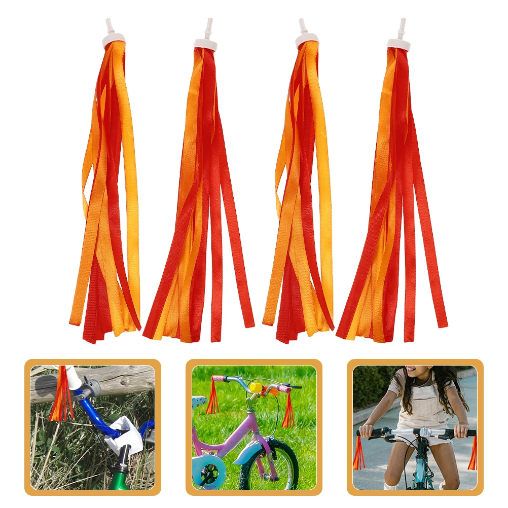 

Teenager Scooter Handlebar Streamers Bike Tassel Ribbons Colorful Decorative Accessories Durable Plug Play Grips Tassels