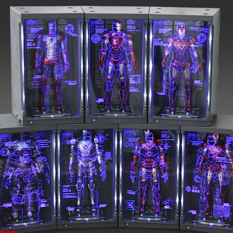 Marvel Iron Man Mk1-7 Mark Hall Action Figure Avengers Tony Of Armor Set Of 1-7 Stark Legends Original Zd Modeldoll Toys Gift