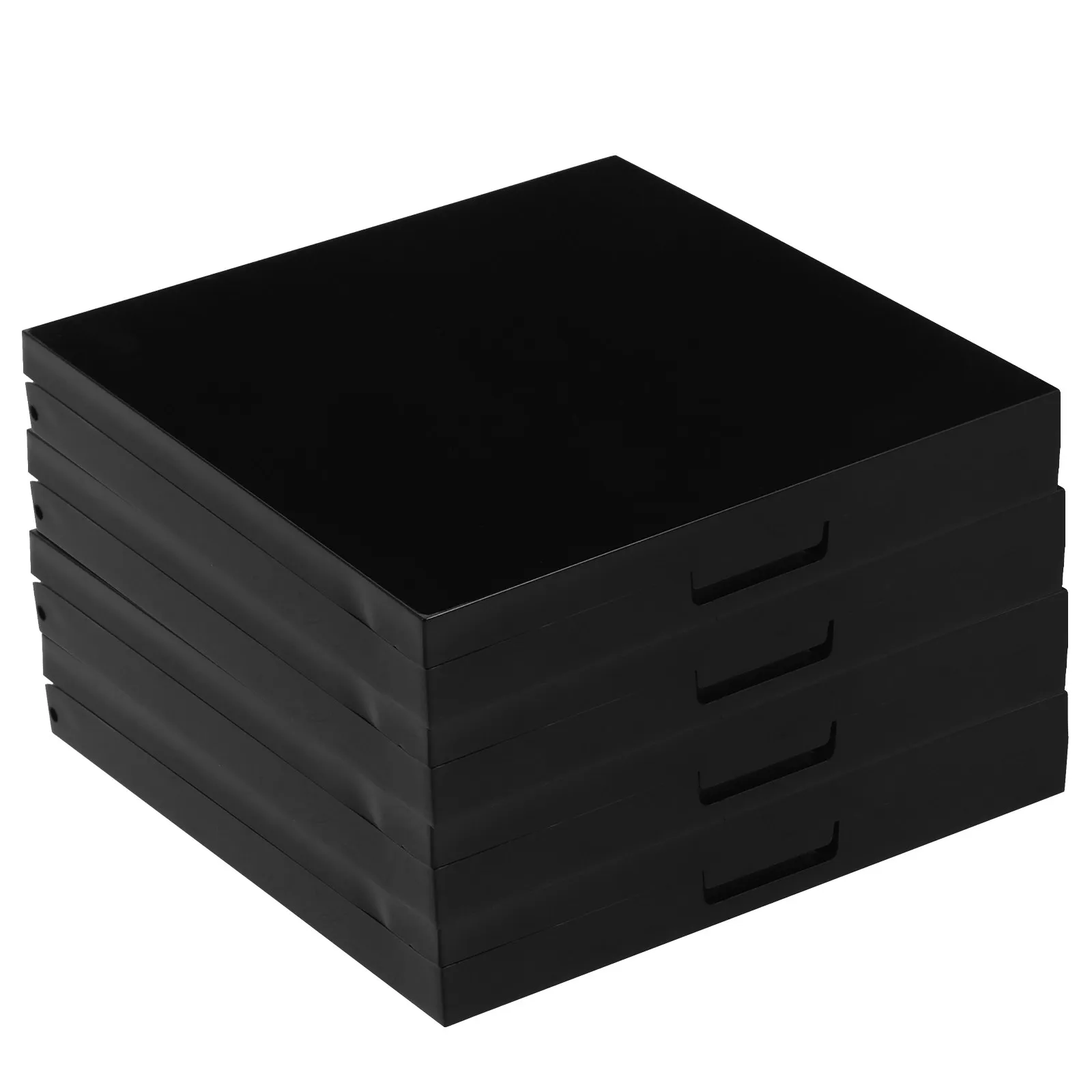 

Набор из 4 светонепроницаемых черных органайзеров для УФ-геля и клея для наращивания ногтей, темный футляр для хранения УФ-геля и клея для ногтей