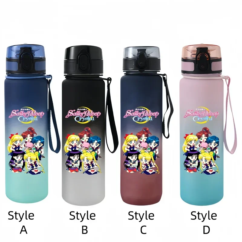 Sailor Moon 650ml Fitness and Sports Drinking Plastic Anti-drip Water Bottle Aino Minako Children and Students Capacity