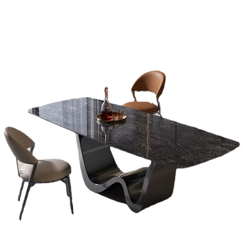 

TLL Home High-End Designer Microlite Luxury Stone Modern Light Luxury Dining Table