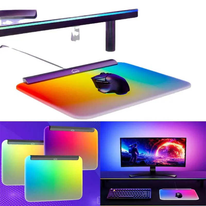 

Chasing Light Mousepad with SKYDIMO DIY Control Mood Lighting eSport Gamer RGB Colorful Backlight Type C USB C Gaming Mouse Pad