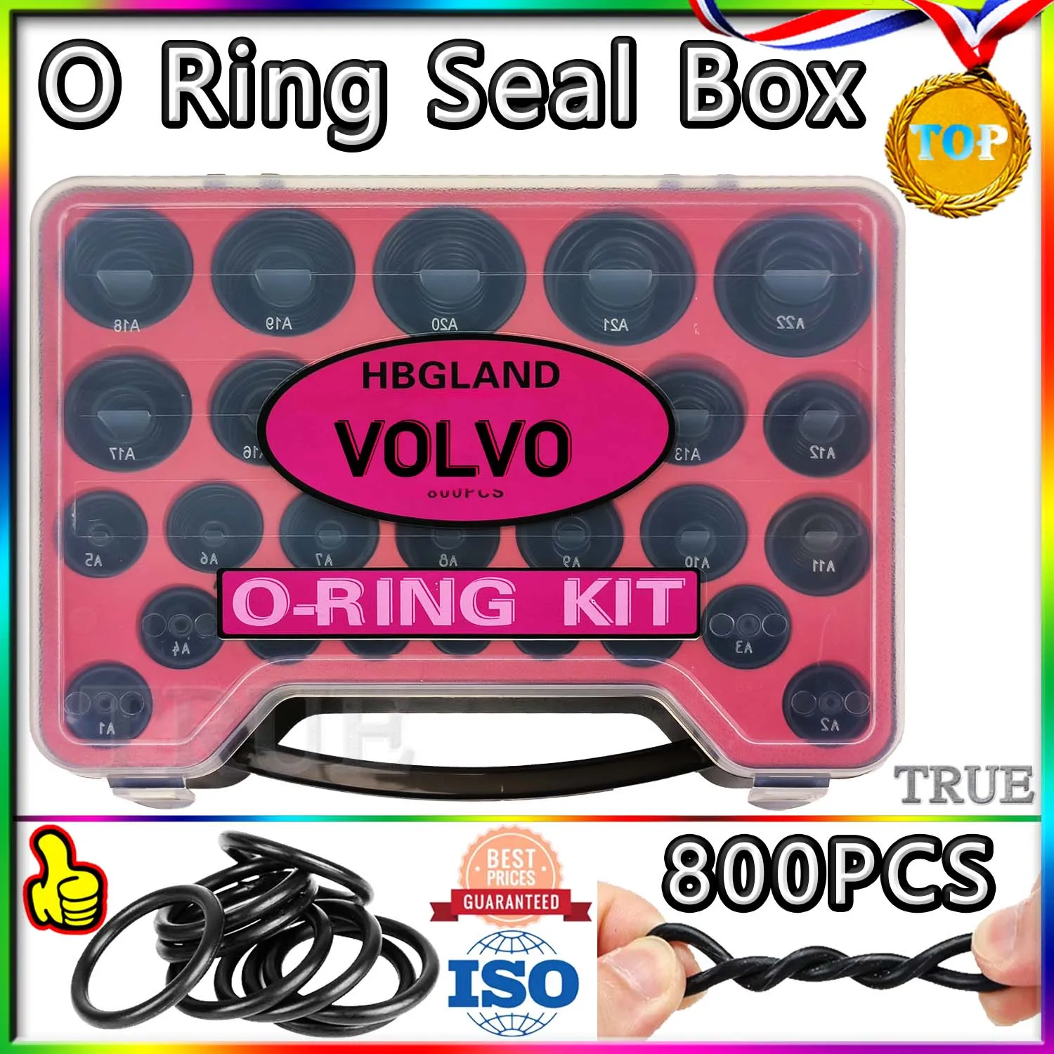

For VOLVO 800 PCS Oil Seal Box General Sealing Repair Kits Excavator Hydraulic Cylinder Nitrile Rubber Gaske NBR Mend Oil Nok