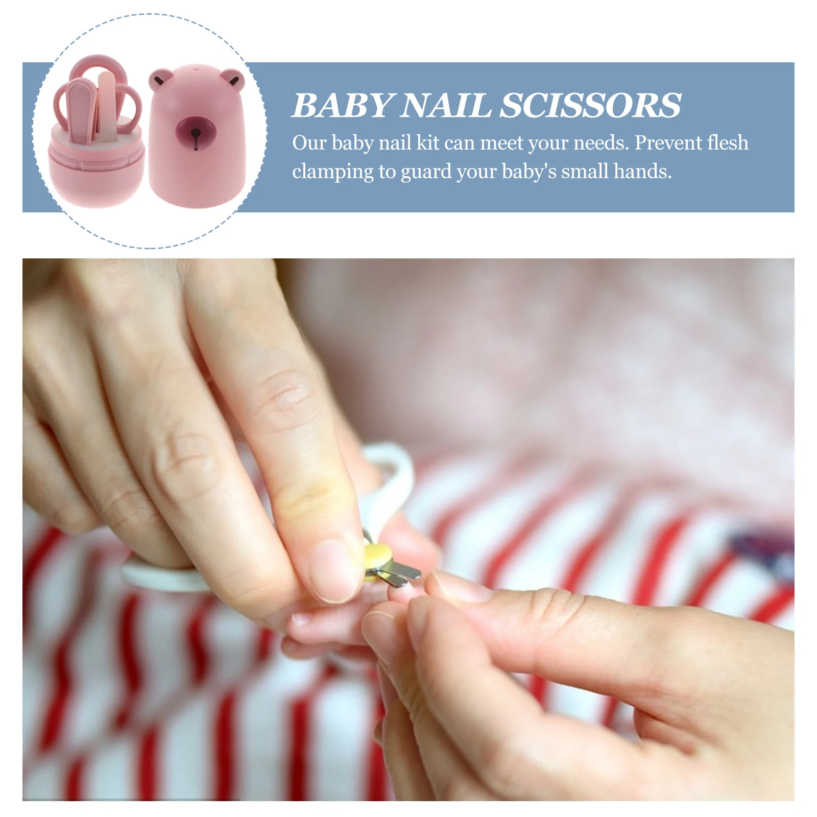 

1 комплект, детские кусачки для ногтей, набор из нержавеющей стали для ухода за ногтями для новорожденных, идеальный размер, чехол для хранения с героями мультфильмов