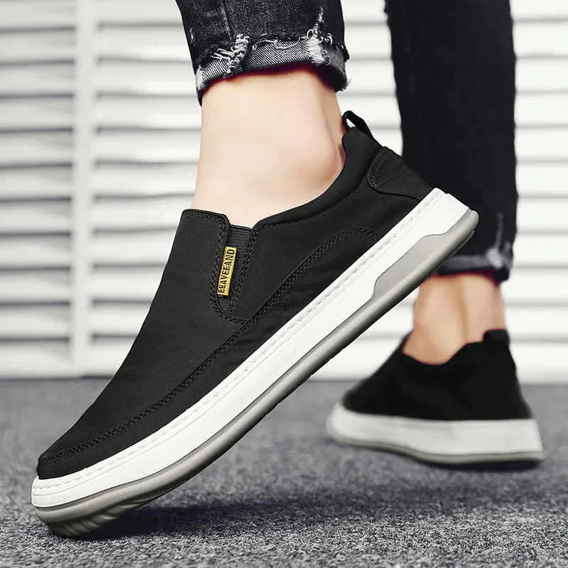 Hot-selling Canvas Men's Shoes, 2026 Spring Style Breathable Casual Work Labor Protection Board Shoes, Men's Slip-on Cloth Shoes