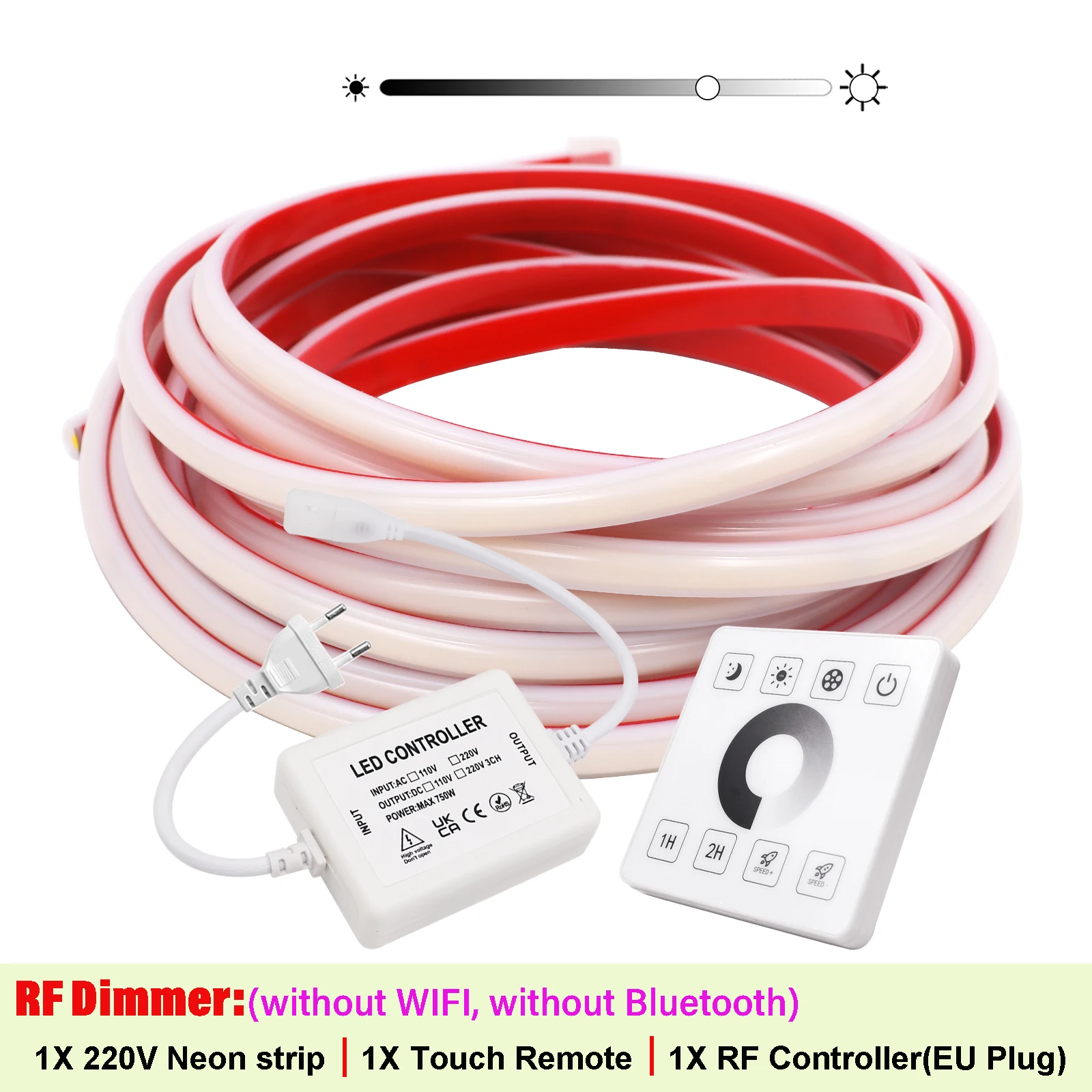 HEGEHE Tuya WIFI Bluetooth COB LED Streifen Licht 220V Dimmbar 240LEDs/M Wasserdichte Outdoor Warm Weiß Neon Licht für Küche Zimmer Garten 4