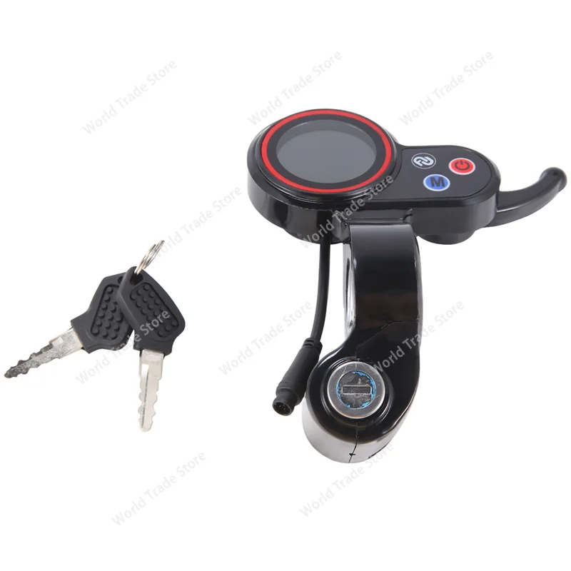 

Scooter Parts 6Pin LCD Display With Key For Electric Scooter Display With Locking Instrument Dashboard Replacement Parts Bl