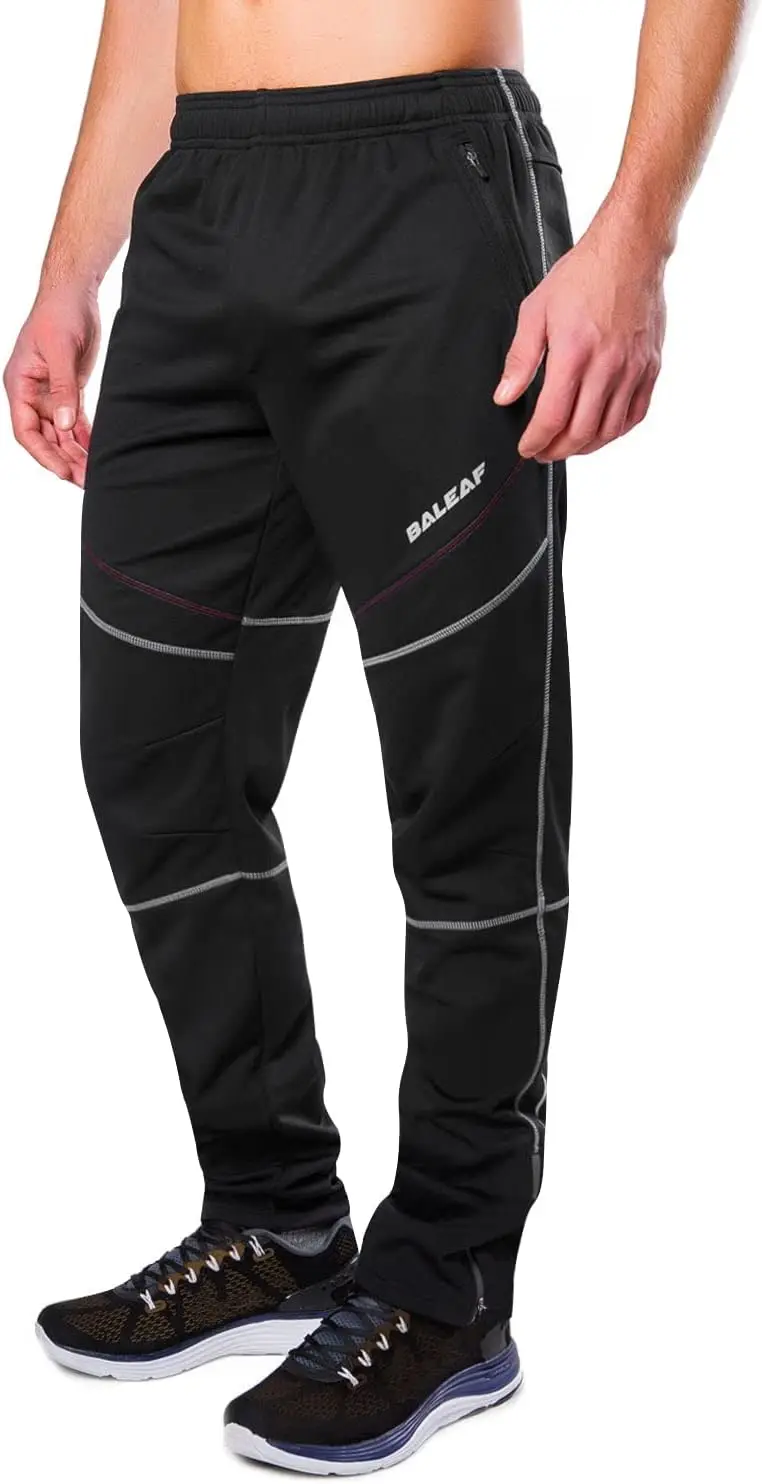 Thermische broek voor heren Softshell waterdicht winddicht zwart 3XL - Trekkingbroek voor heren, fietsen Winterkleding Fleecebroek, Mtb-winterbroek, Outdoor fietsbroek voor heren