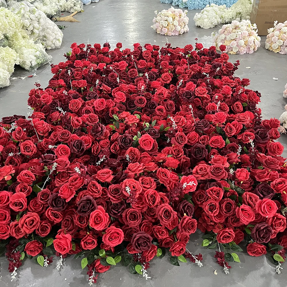 

red flower ball centerpiece for wedding events table