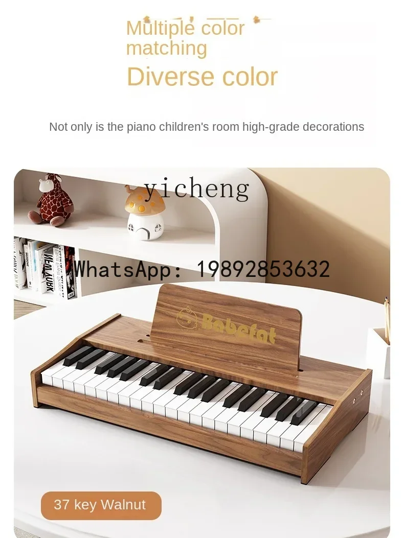 AH Piccolo pianoforte in legno per bambini Principiante Organo elettronico Giocattolo Regali per l'età infantile per