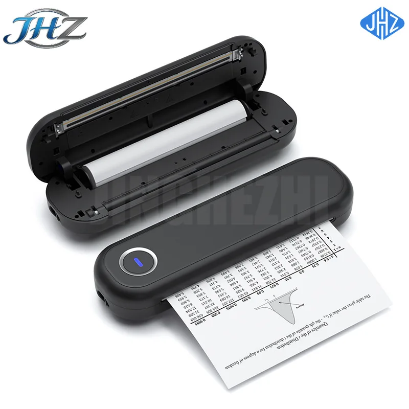 JHZ for A4 Thermal Printer Portable Home Mobile Office Bluetooth Wireless Handheld Inkless Tattoo Printer Supports Smartphones&P