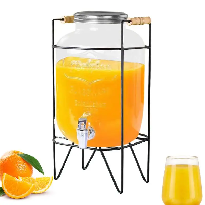 4L Large Drink Dispenser Sealed Drink Lemonade Dispenser Jar with Faucet Juice Can Container Cold Kettle Drinker with Faucet