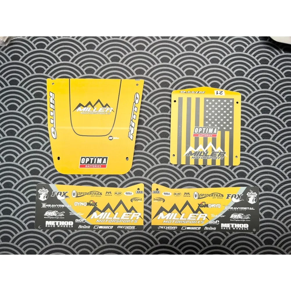 1/10 RC 크롤러 자동차용 알루미늄 합금 바디 쉘, 페인트 스티커 포함, AXIAL Capra Goat 장난감 원격 제어 자동차 액세서리