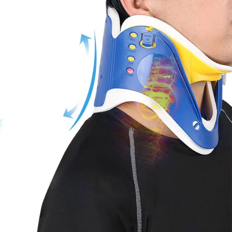 4 Levels Neck Collar Cervical Traction Therapy Support Brace Adjustable Stretcher Protection Body Massager