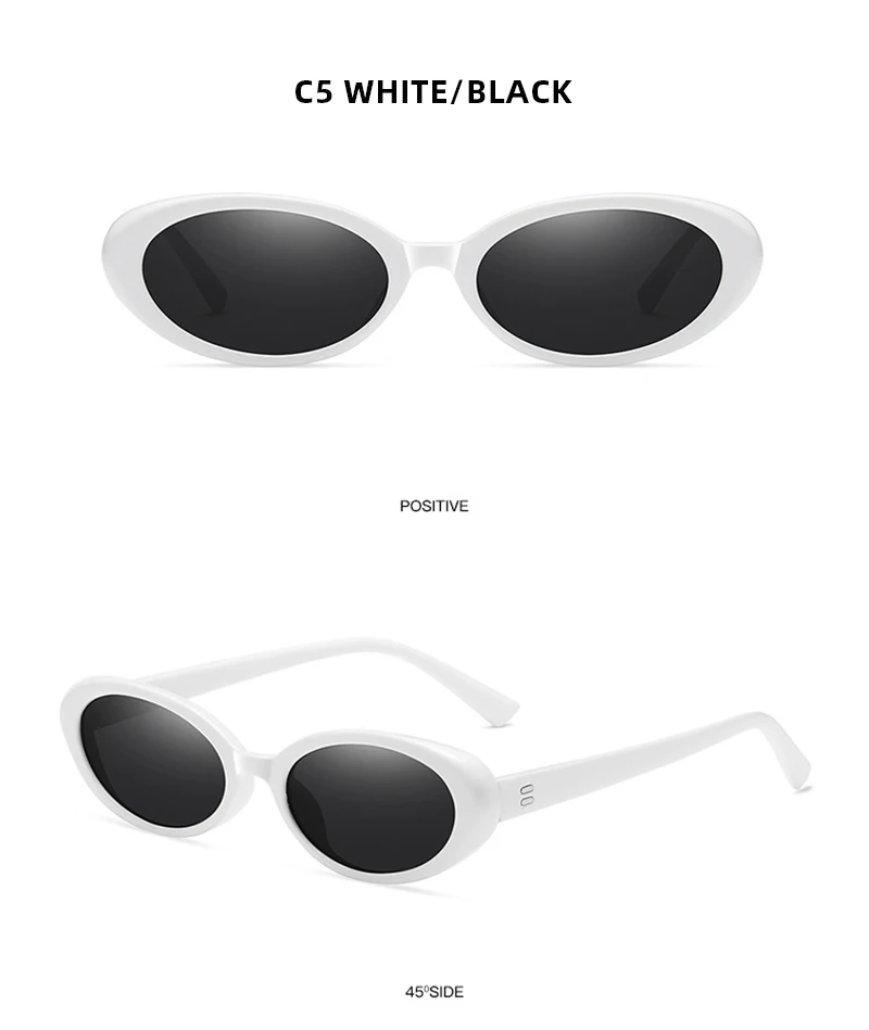 Luxus Cat Eye Sonnenbrille Frauen Retro ovale schwarze Sonnenbrille Damen Mode kleine Fahr schirme Outdoor-Brille uv400 – Detail 13