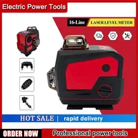 Laser Level 16 Lines Meter Horn Function 360° Horizontal And Vertical Cross Green Light Self-Leveling Tool For Milwaukee