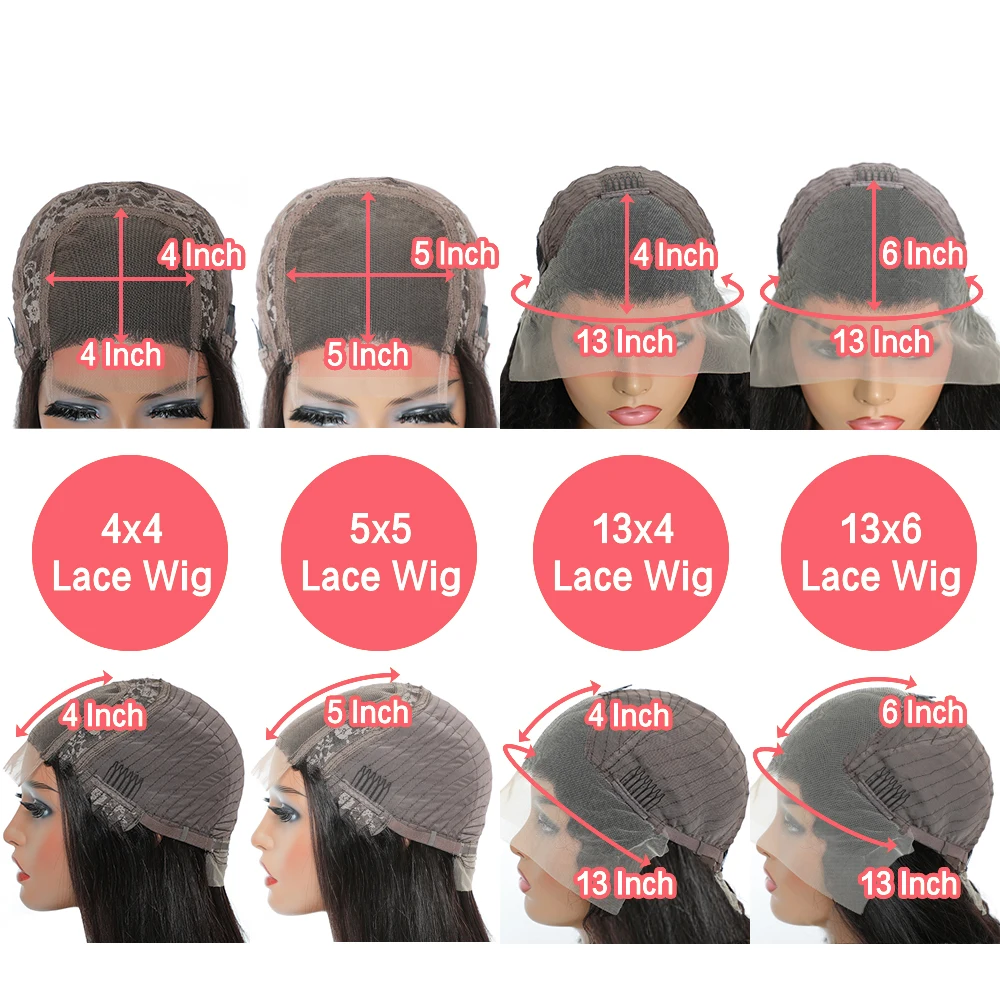 Kinky Curly 13x6 Lace Frontal Human Hair Wigs For Black Women 34 Inches Curly Human Hair HD Transparent Lace Wig