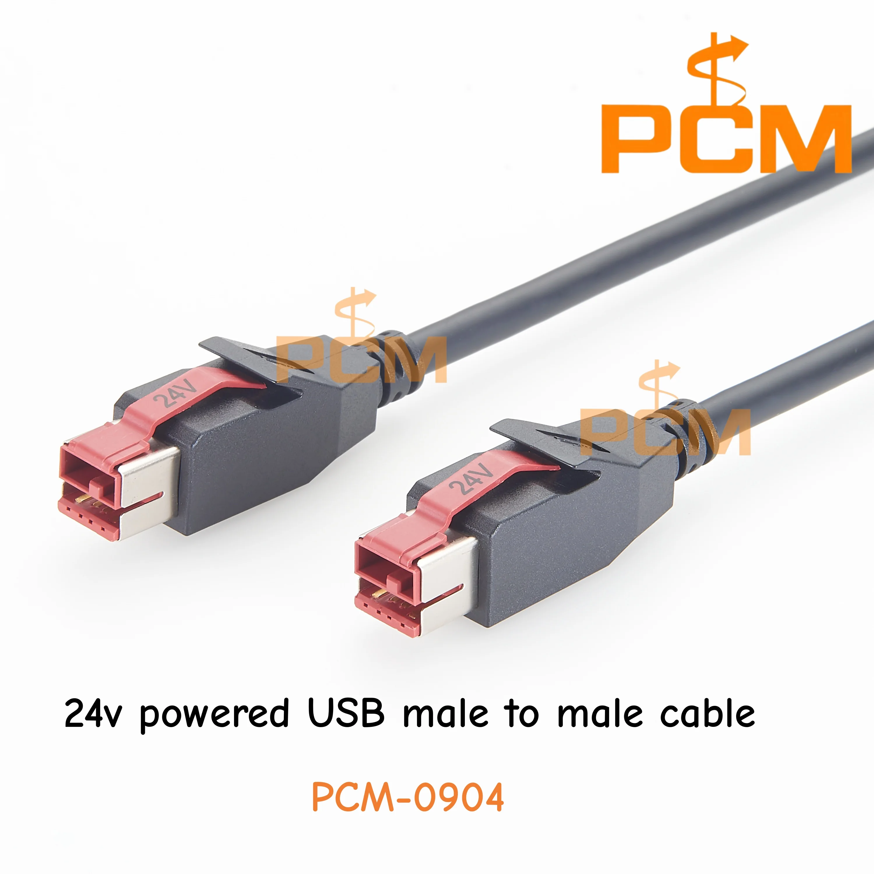 24V Powered USB Cable Male to Male for POS System USB Power Data Extension Cable Retail Equipment