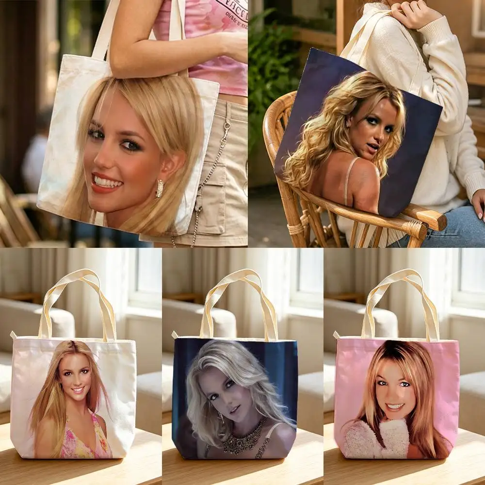 Princess of Pop B-Britney SpearS  Waterproof Lined Canvas bags suitable for going to class, shopping, gifts, and commuting