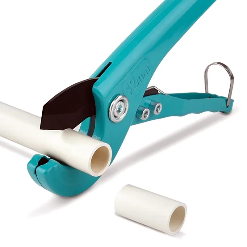 PVC Pipe Cutter 42mm Aluminum Alloy Body Ratchet Scissors Tube Cutter PVC/PU/PP/PE Hose Cutting Hand Tools