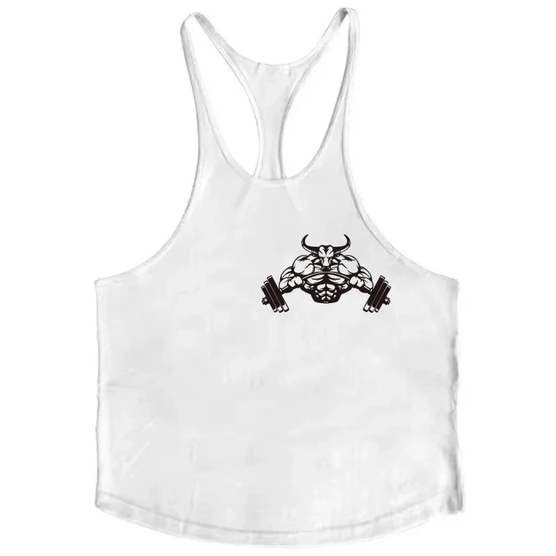 Stringer Gym Clothing Fitness Stringer Vest Summer Cotton Loose Vest Muscle Vest Men's Y Back Bodybuilding Shirt