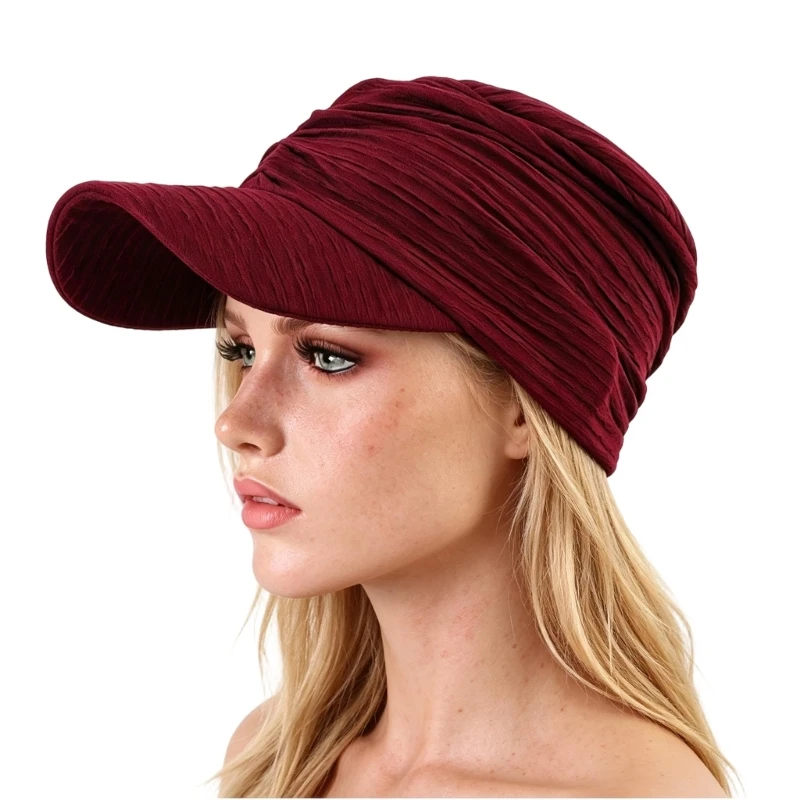 340D Packable Flexible Wear Baseball Sun Cap with Ruched Top and Extended Bill for Walking Cycling Travel and Daily Use