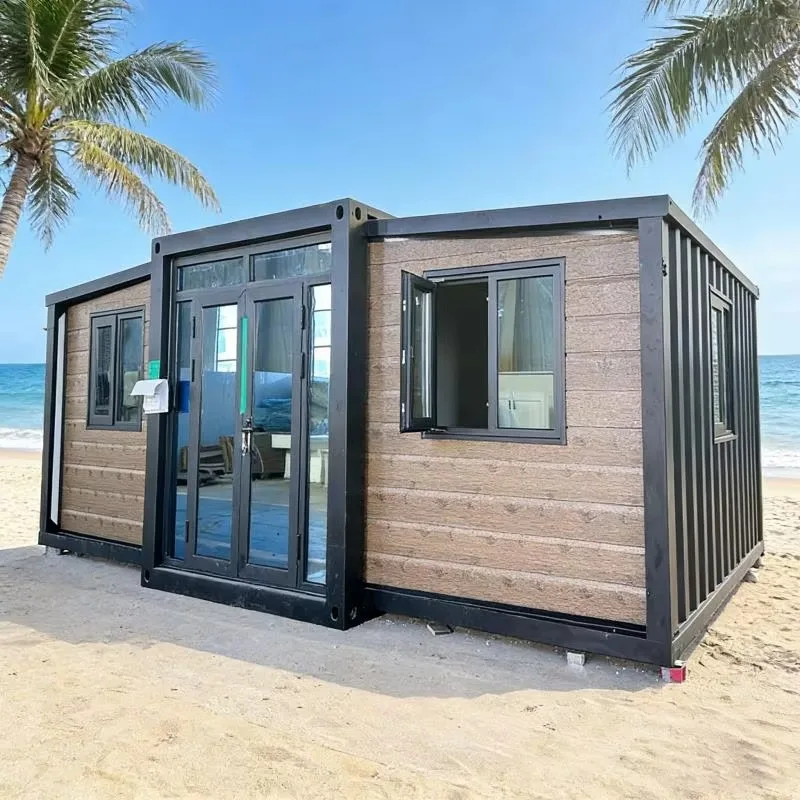 【Hot Sale】20ft Expandable And Foldable Container House Glass Wall Mobile Residential Prefabricated Houses For Office Building