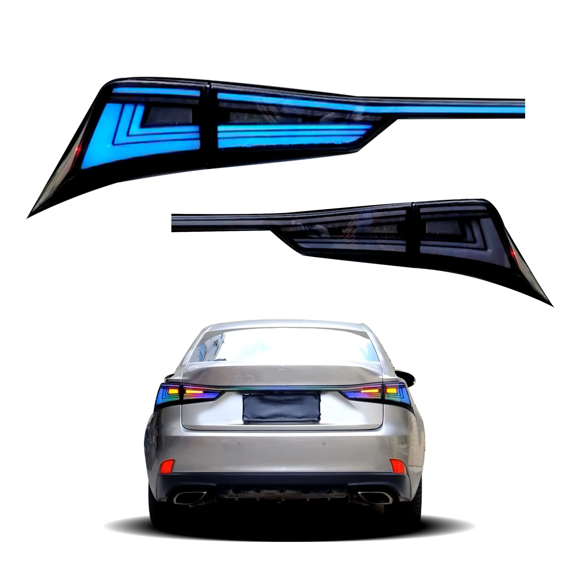 DK الحركة مصباح سيارة ديناميكي كامل لكزس IS250 IS350 IS300 IS 2006-2012 الجذع مصباح ليد خلفي الجمعية