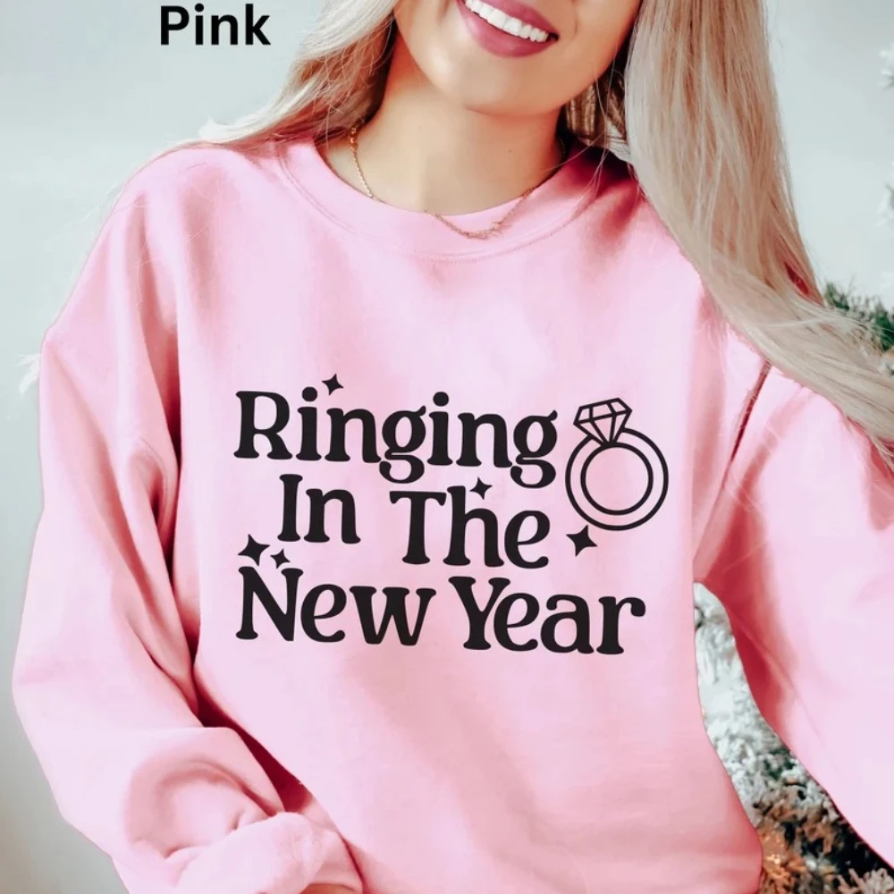 

Дзвонись в Новом году, женский свитшот для невесты, новогодний свадебный пуловер, новогодняя вечеринка, свитер для помолвки, подарочная одежда