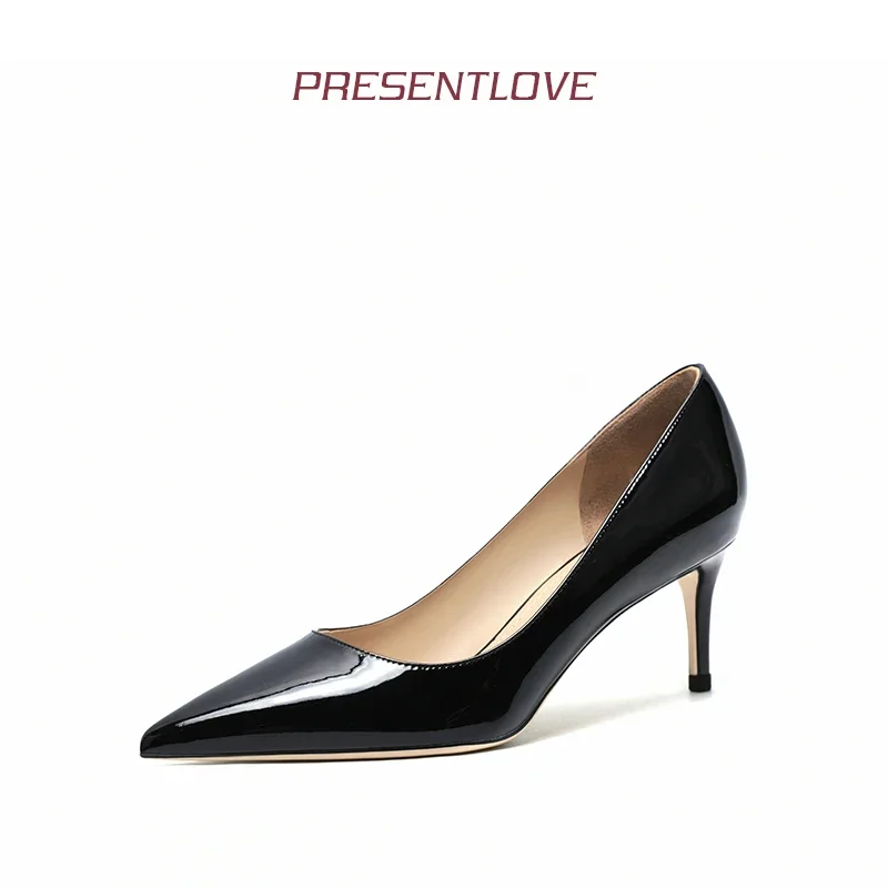 Luxury Women\'s Shoes 2026 Real Leather Women High Heels Pointed Toe Pumps Office Designer White Black Heels Prom Ladies Shoes
