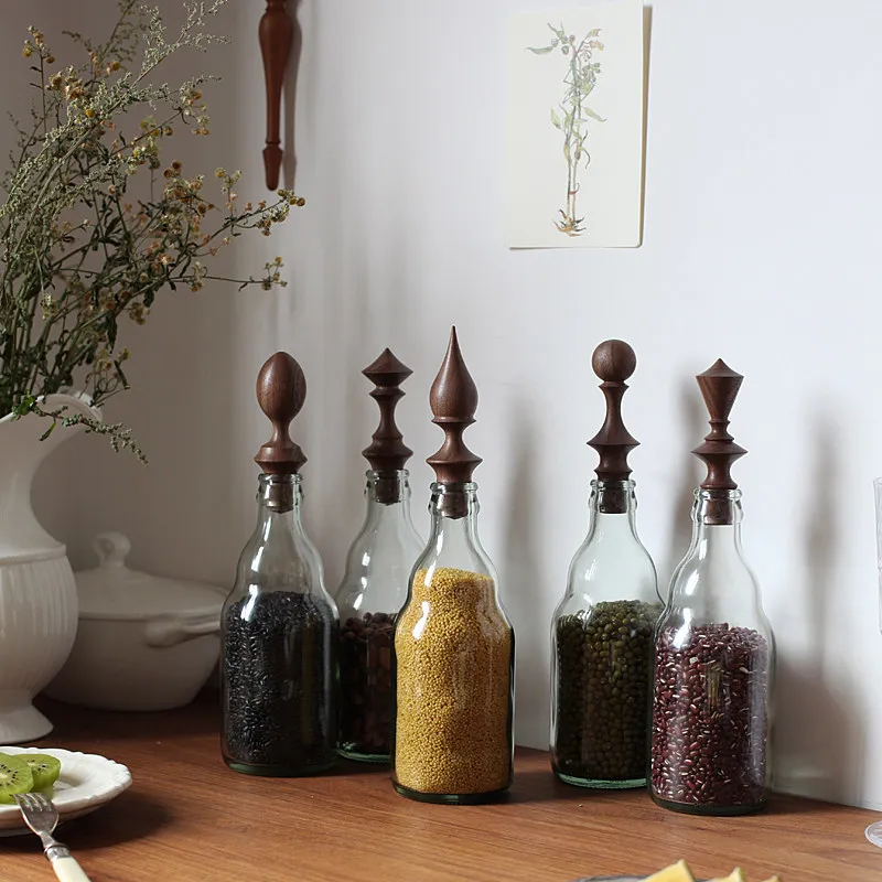 

Retro Carboy Cork Stopper, Glass Water Bottle Coffee Bean Storage Bottle Crafts & Home Decor